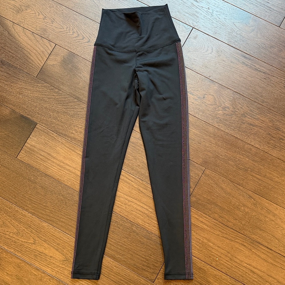 Beach Riot Sport Black High-Waisted Leggings with Bead Accents XS C5-023